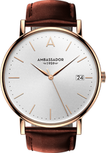 Tải hình ảnh vào trình xem Thư viện, Wrist Watch - Classic Albus Brown Strap