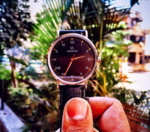 Tải hình ảnh vào trình xem Thư viện, Wrist Watch - Classic Black Rose Roman Black Strap
